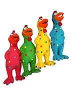 Zabawki dla psów - Zabawka dla pupila, piszczący kurczak w cętki dla psa MIX KOLOR, Le Pupi - miniaturka - grafika 1