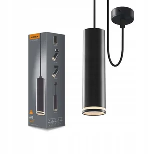 Oprawa oświetleniowa czarna tuba wisząca aluminium Videx 30W GU10 122 cm - Oprawy, klosze i abażury - miniaturka - grafika 1
