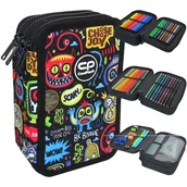 Piórniki - Patio Piórnik potrójny z wyposażeniem Jumper 3 Scary Stickers CoolPack F067696 - miniaturka - grafika 1