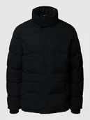 Kurtki męskie - Pikowana kurtka w jednolitym kolorze z kapturem - miniaturka - grafika 1