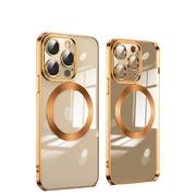 Etui i futerały do telefonów - D-Pro Gloss MagSafe Case etui magnetyczne obudowa iPhone 12 (Gold) - miniaturka - grafika 1