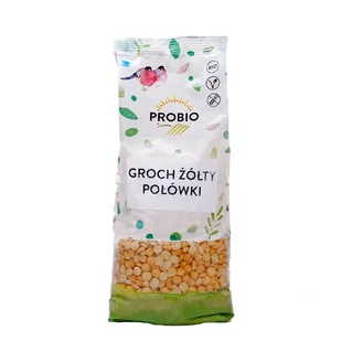 ProBio Wyprzedaż! 6.12.2019r Groch żółty łuskany połówki BIO 500g 1) 301_20191120101720 - Zdrowa żywność - miniaturka - grafika 1