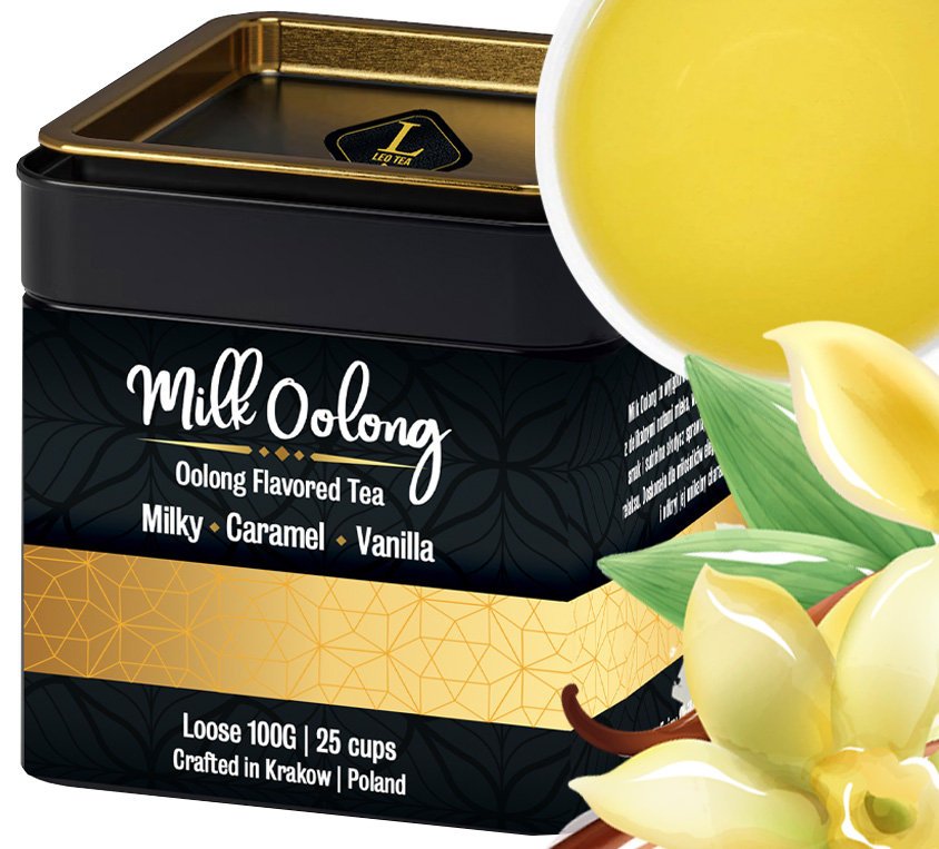 Milk Oolong Herbata w Metalowej Puszce 100g Milky Uulung Aromatyczna Śmietankowa