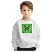 Bluzy dla dziewczynek - BLUZA DZIECIĘCA MŁODZIEŻOWA MINECRAFT 110-116 WZORY PREZENT JAKOŚĆ - miniaturka - grafika 1