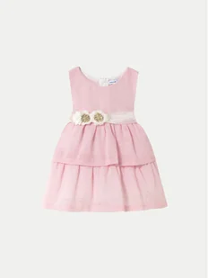 Mayoral Sukienka elegancka 1911 Różowy Regular Fit - Sukienki i spódniczki dla dziewczynek - miniaturka - grafika 1