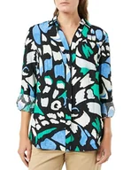 Bluzki damskie - s.Oliver Bluzka damska, długi rękaw, Wielokolorowy | Czarny 99b0, 32 - miniaturka - grafika 1