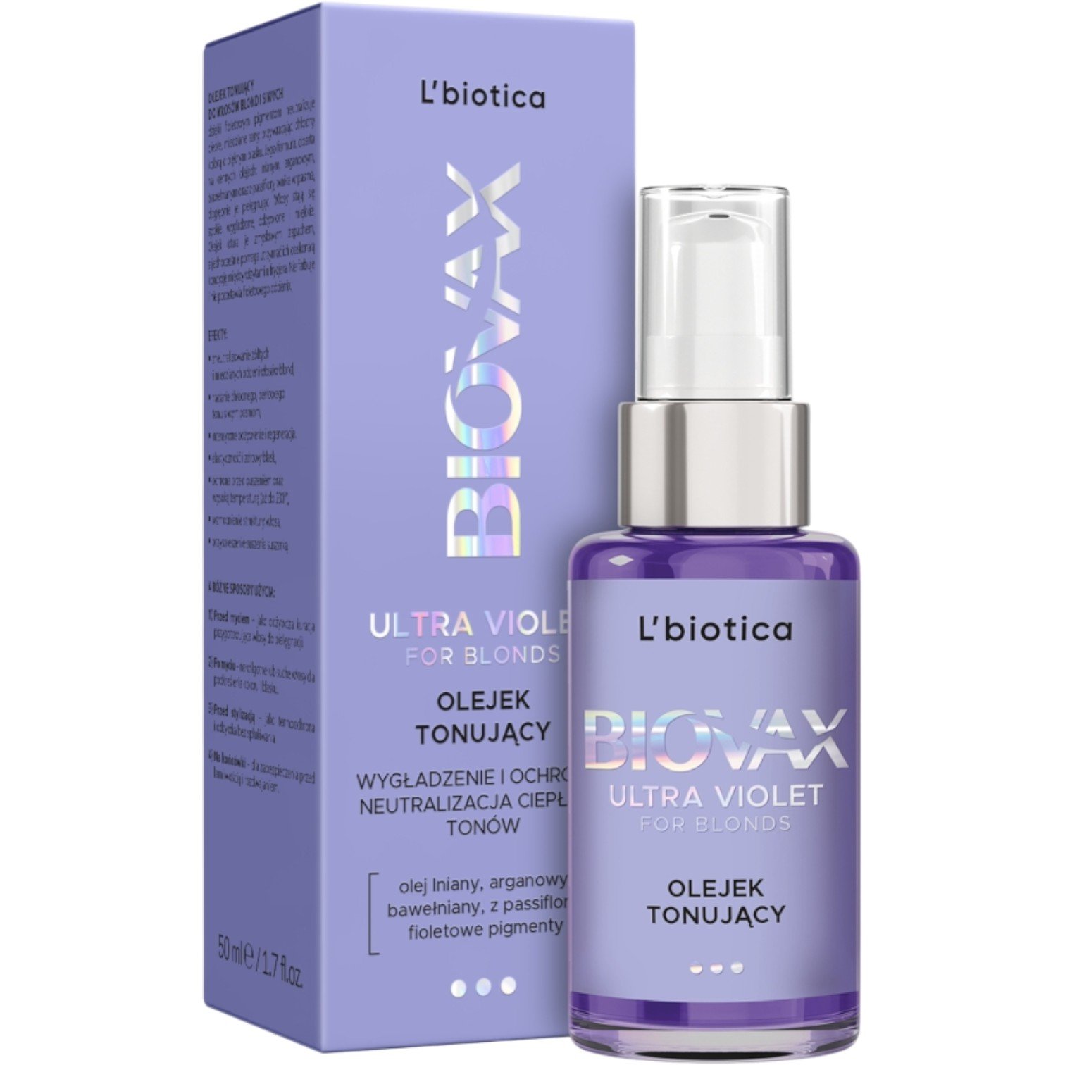 Biovax Glamour Ultra Violet for Blonds Olejek tonujący do włosów