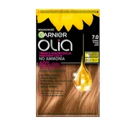 Farby do włosów i szampony koloryzujące - GARNIER OLIA TRWAŁA FARBA DO WŁOSÓW BEZ AMONIAKU 7.0 CIEMNY BLOND - miniaturka - grafika 1