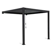 Kratki i pergole - Pergola ścienna ogrodowa na taras Premium Wall 3x4 Anthracite - Gutroof - miniaturka - grafika 1