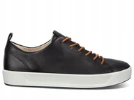 Buty sportowe damskie - Buty sportowe Ecco Soft 8 czarne skórzane 35 - miniaturka - grafika 1