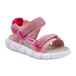 Dziecięce Sandałki Na Rzep Big Star LL374202 Różowe - Buty dla dziewczynek - miniaturka - grafika 1