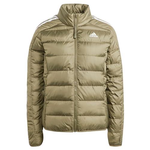 adidas Damska kurtka puchowa Essentials 3S, oliwkowa, Warstwy oliwkowe, XS