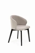 Krzesła - Flavio 5 krzesło tapicerowane beżowe nogi czarne - miniaturka - grafika 1
