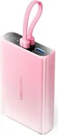 Powerbanki - Vention 10000 mAh USB-C + Lightning + USB-A 22.5W z wyświetlaczem LED różowy - miniaturka - grafika 1