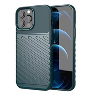 Etui i futerały do telefonów - Braders Etui Thunder Case Elastyczne Pancerne do iPhone 13 Pro Max zielony - miniaturka - grafika 1