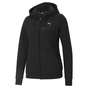 Puma Damska Bluza Ess Small Logo Full-Zip Hoodie Czarna 586811 51 Xs - Bluzy damskie - miniaturka - grafika 1