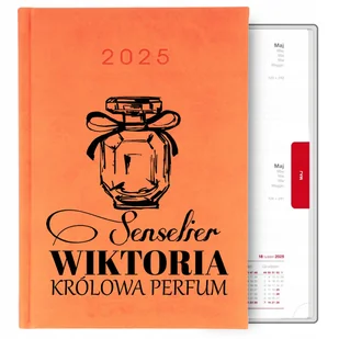 KALENDARZ POMARAŃCZOWY PLANER TERMINARZ A5 2025 PREZENT DLA SENSELIERKI WZ - Notesy i bloczki - miniaturka - grafika 1