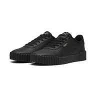 Buty trekkingowe damskie - Damskie sneakersy Carina 3.0 PUMA Black Gold - miniaturka - grafika 1