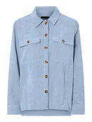 Koszule damskie - Pieces Koszula sztruksowa "Pceffi" w kolorze błękitnym - miniaturka - grafika 1