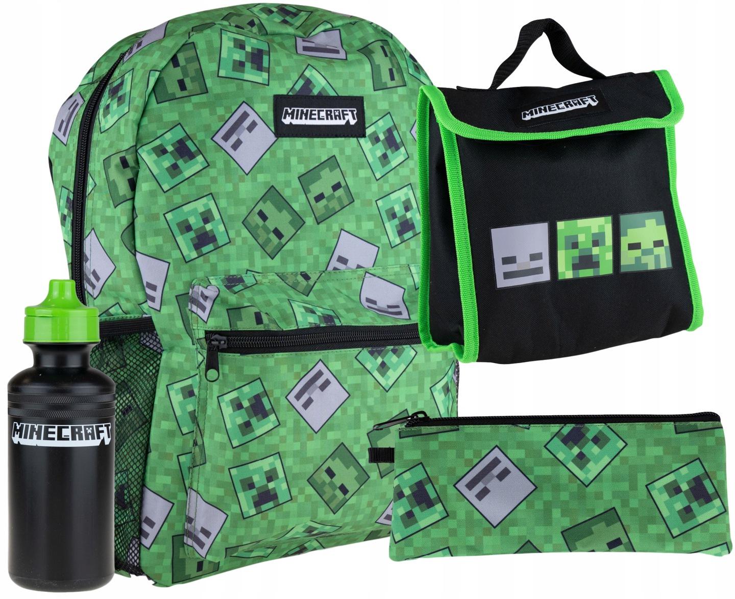 Zestaw Astra Minecraft Plecak Zielony 16L Oryginal