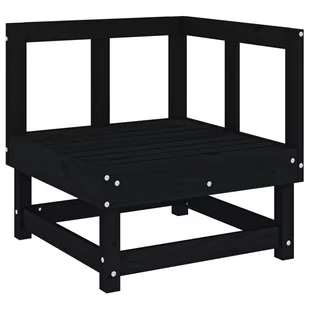 Ogrodowa sofa narożna, czarna, lite drewno sosnowe Lumarko! - Sofy ogrodowe - miniaturka - grafika 3