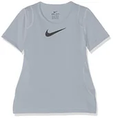 Koszulki i topy damskie - Nike dziewczęcy G Np Top Ss T-shirt Cool Grey/(Black) M - miniaturka - grafika 1
