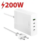 Ładowarki do telefonów - Ładowarka sieciowa FIXED Charging Station 3xUSB-C/ 1xUSB-A, GaN, PD 3.0, 200 W (FIXCG200-3C1A-WH) Biała - miniaturka - grafika 1