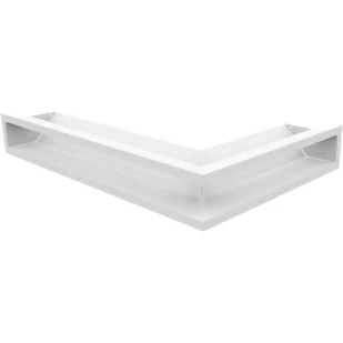 Kratka wentylacyjna kominkowa LUFT narożny lewy 60x40x9 biała Slim - Akcesoria kominkowe - miniaturka - grafika 1