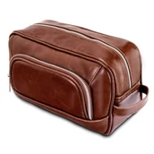 Kosmetyczki, organizery i kuferki - Kosmetyczka skórzana Tizano KM4 brązowa - miniaturka - grafika 1