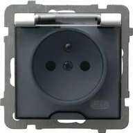 Gniazdka elektryczne - Ospel Ospel AS biały - gniazdo bryzgoszczelne GPH-1GZ/m/00/d - miniaturka - grafika 1