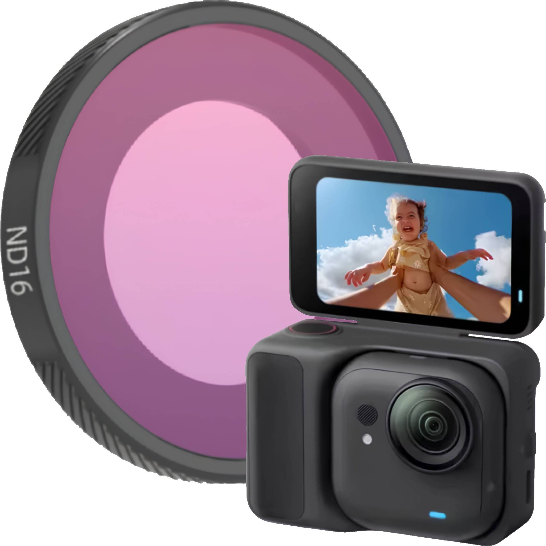 Filtr SunnyLife FILTR ND16 SZARY NEUTRALNY OCHRONNY DO KAMERY SPORTOWEJ INSTA360 GO ULTRA