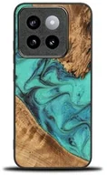 Etui i futerały do telefonów - Bewood Drewniane etui do Xiaomi 14T Pro, Unique Turquoise - miniaturka - grafika 1