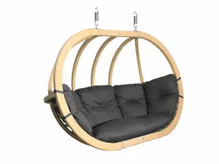 Fotel hamakowy drewniany, grafitowy Swing Chair Double (3) - Hamaki - miniaturka - grafika 1