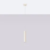 Lampy sufitowe - Lampa wisząca TORIS 1 beżowa LED 4000K - 8x8x118cm Sollux - miniaturka - grafika 1