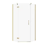 Kabiny prysznicowe - Kabina prysznicowa Cersanit Jota 90x90x195 pięciokątna złoty transparentne S160-020 - miniaturka - grafika 1