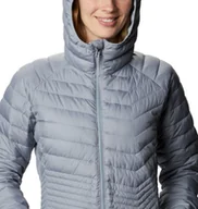 Kurtki damskie - Damski płaszcz puchowy pikowany COLUMBIA Powder Lite Mid Jacket - miniaturka - grafika 1