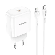 Ładowarki do telefonów - BLUE POWER ŁADOWARKA SIECIOWA BBN3 QC 20W + KABEL LIGHTNING BIAŁY - miniaturka - grafika 1