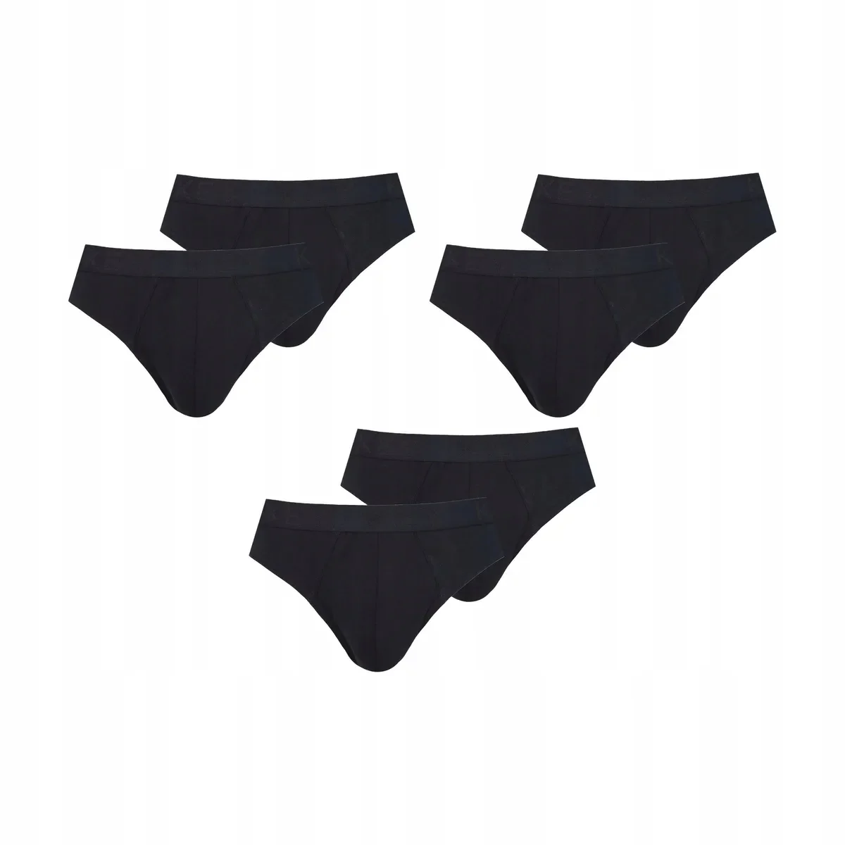3-PAK Slipy męskie KEY czarne 2-pack niskie bawełna XXL