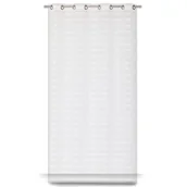 Firany - Firana na przelotkach 140 x 240 cm jednokolorowa, biała - miniaturka - grafika 1