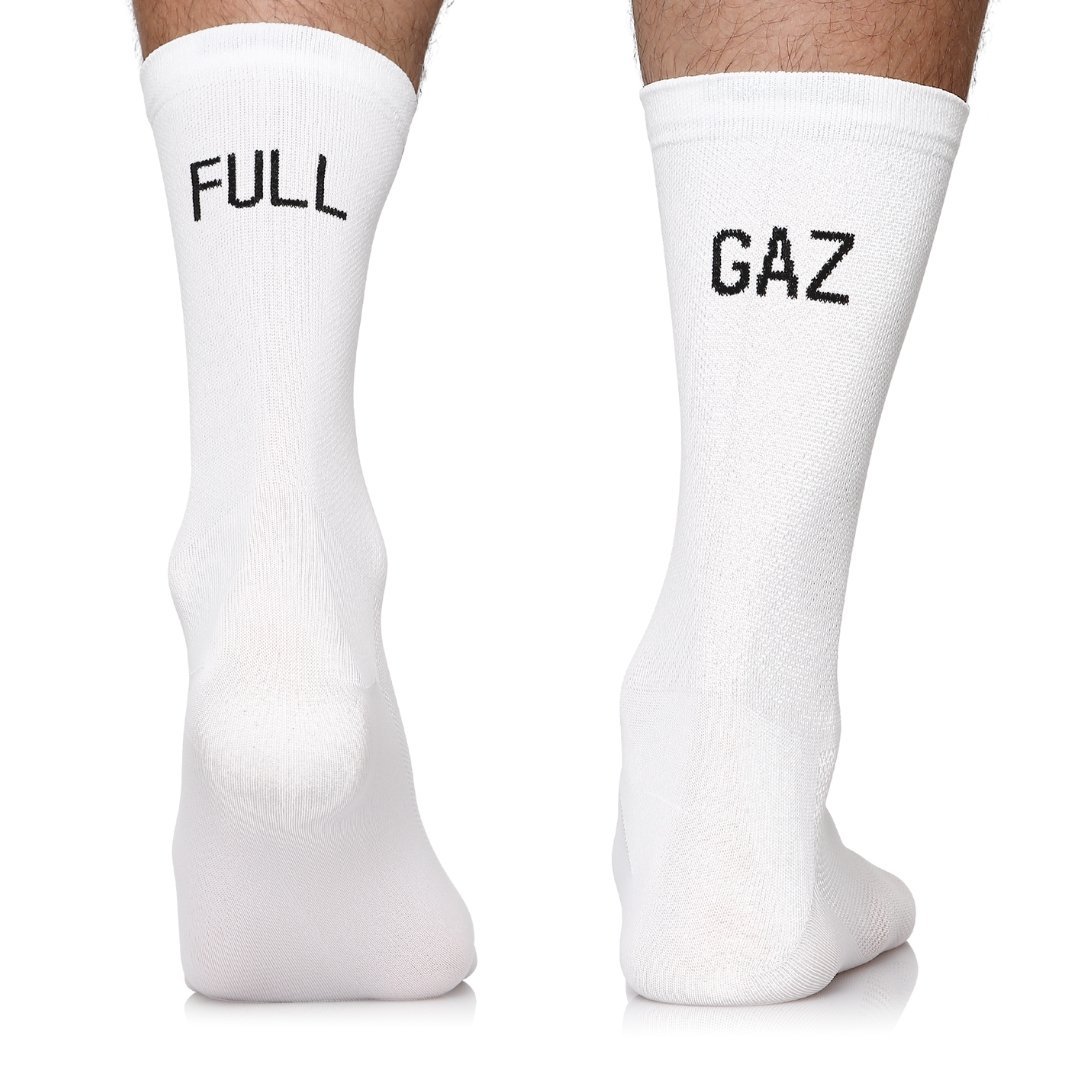 Skarpety rowerowe, kolarskie Todo Cycling Pro FULL GAZ, termoaktywne, szosowe, sportowe, białe, 43-46