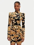 Sukienki - Balmain Sukienka codzienna DF0R8755JJ44 Czarny Slim Fit - miniaturka - grafika 1