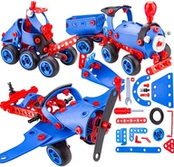 Modele do sklejania - Zestaw Majsterkowicza Klocki konstrukcyjne zabawki kreatywne ŚRUBY 6w1 - miniaturka - grafika 1