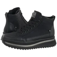 Botki damskie - Botki Czarne W3871-00 Black (RI312-b) Rieker - miniaturka - grafika 1