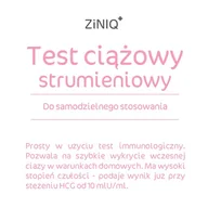 Testy ciążowe i diagnostyczne - TITLIS SPÓŁKA Z OGRANICZONĄ ODPOWIEDZIALNOŚCIĄ ZINIQ Test ciążowy strumieniowy 1 sztuka - miniaturka - grafika 1
