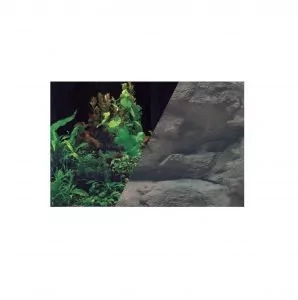 Zolux Tło akwariowe dwustronne 60 x 120 cm rośliny czar./skała - Dekoracje do akwarium - miniaturka - grafika 1