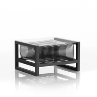 Stoły ogrodowe - YOKO COFFEE TABLE EKO ALUMINIUM FRAME BLACK - miniaturka - grafika 1