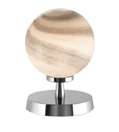 Lampy stojące - Lampa Stołowa Esben Touch Table Lamp Polished Chrome With Planet Glass - miniaturka - grafika 1