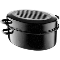 Brytfanny - Brytfanna emaliowana gęsiarka 43 x 36 x 20,5 cm 11 l czarny - miniaturka - grafika 1