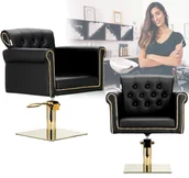 Fotele fryzjerskie - Fotel fryzjerski barberski hydrauliczny do salonu fryzjerskiego - miniaturka - grafika 1