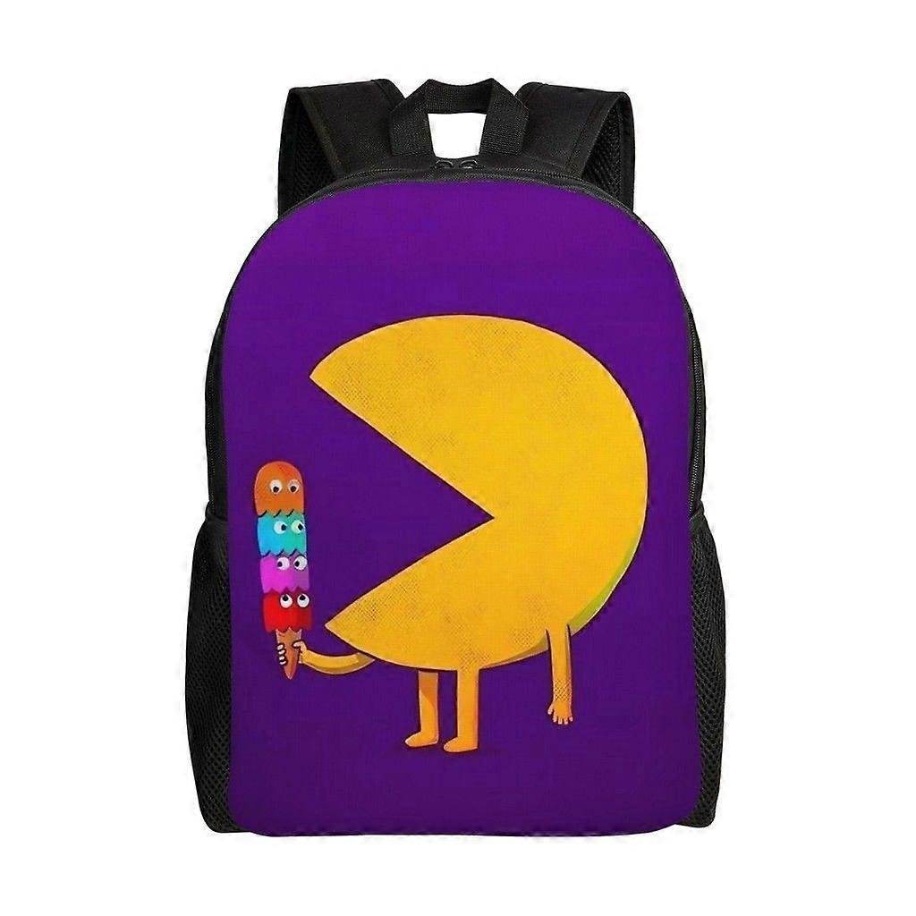 PAC MAN Wszechstronny plecak Zmywalny plecak szkolny w stylu casual Modna torba na komputer z tkaniny Oxford Unisex-hjka3609